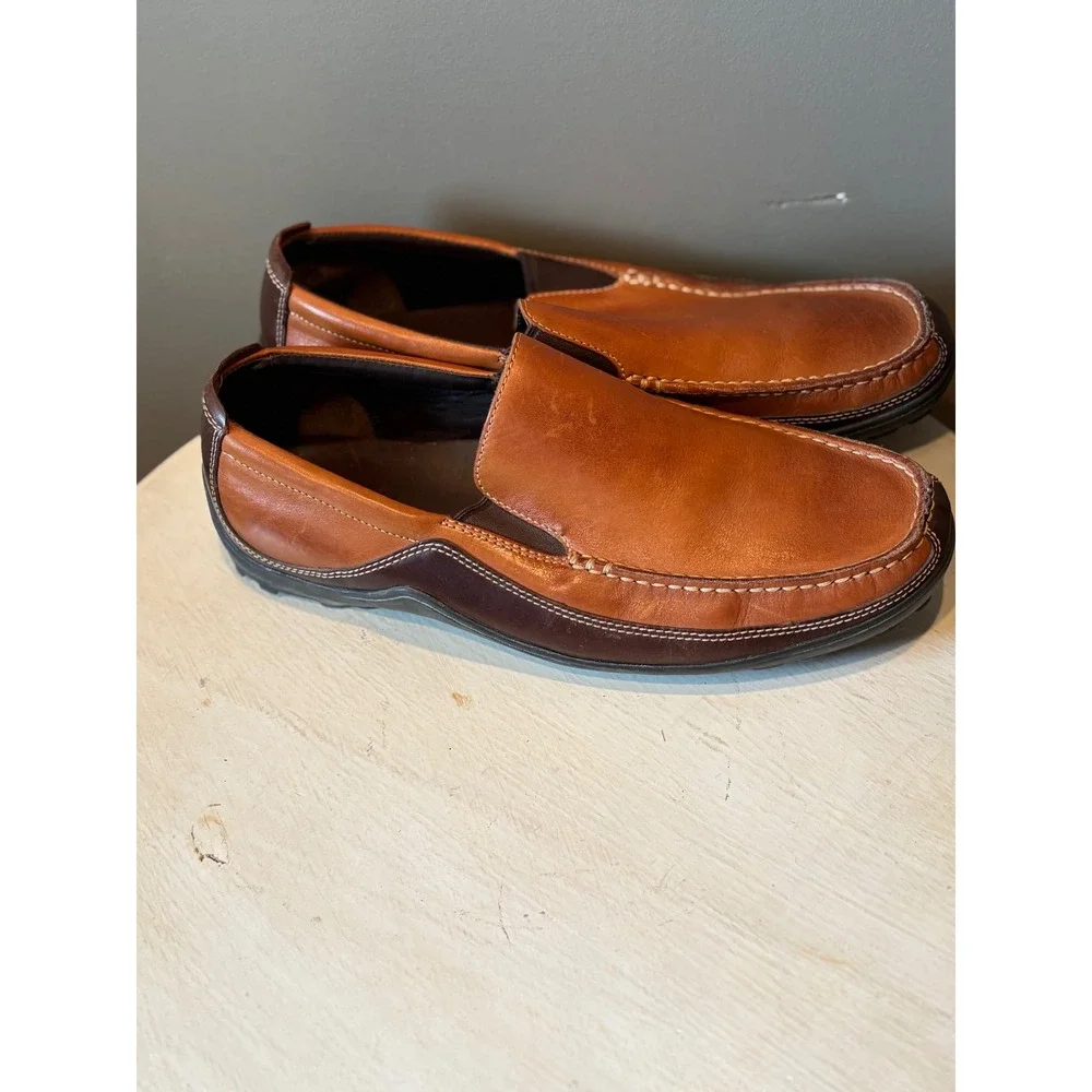 Cole Haan Mens Loafers Leather‎ Brown Slip On Dress Casual Shoes Size 10.5